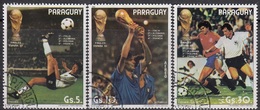 PARAGUAY 3560-3562,used,falc Hinged,football - Gebruikt