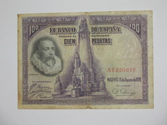 ESPAGNE. 100 Pesetas - Cien Pestas - 15.08.1928  **** EN ACHAT IMMEDIAT **** - 100 Peseten