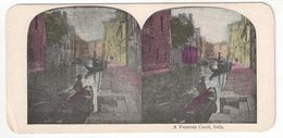 Vue Stéréoscopique /ITALIE/VENISE/ " A Venetian Canal "/ Un Canal à Venise /Vers 1880-1890   STE101 - Stereoscopic