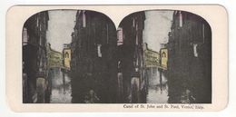 Vue Stéréoscopique /ITALIE/VENISE/ "Canal Of St John And St Paul, Venice, Italy  "//Vers 1880-1890   STE102 - Stereoscopic