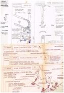 Aviation Atelier Louis Bréguet 14 Fiche Instruction 121 équipement Fus Av Cde De Vol Fus Av Central Zone U Bielle Manche - Other Plans