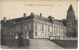 CPA - MERY - Le Château Et L'église - Mery Sur Oise