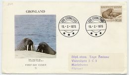 GREENLAND 1973 Walrus 10 Kr. Definitive On FDC.  Michel 83 - FDC