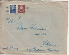 REPUBLIC COAT OF ARMS, STAMPS ON COVER, 1949, ROMANIA - Storia Postale