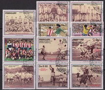 PARAGUAY 3977-3983,used,falc Hinged,football - Oblitérés