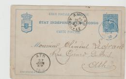 BG070  BELGISCH KONGO - / Leopold GA (Ascher 12 ) 1896 Boma Nach Ath über Anvers - Briefe U. Dokumente