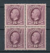 Sweden 1891 Facit # 53.Oscar II, Copperplate Recess, Wm Crown, See Scanned Images.  Block Of 4. MNH (**) - Unused Stamps