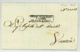 ROYAUME D’ITALIE - DANNA, Sebastiano Giuseppe (1757-1811). Général Et Ministre Venezia Defense Milano Franchise Vi - Army Postmarks (before 1900)