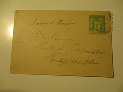 FRANCE  SMALL POSTAL STATIONERY COVER TO PHILIPPEVILLE   , RA - Standard Covers & Stamped On Demand (before 1995)