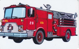 TARJETA DE UN CAMION DE BOMBEROS F.D. DE TELENIC (BOMBERO) - Feuerwehr