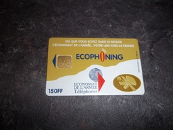 CARTE A PUCE ECOPHONING VERSO SATELLITE B.E !!! - Military Phonecards