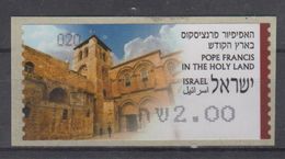 ISRAEL 2014 KLUSSENDORF ATM POPE FRANCIS IN THE HOLY LAND NUMBER 020 - Franking Labels