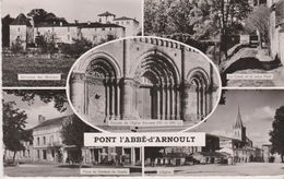 CPSM 9X14 . PONT L'ABBE D'ARNOULT (17) Multivues : Séminaire Des Missions, Canal & Vieux Pont, Pl.Gal De Gaulle, Eglise - Pont-l'Abbé-d'Arnoult