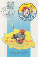 Carte   ITALIE    Tournoi  De   BASE  BALL   USTICA   1988 - Baseball