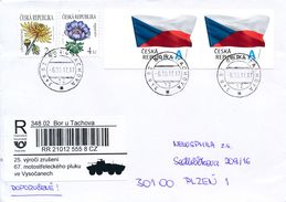 M0866 - Czech Rep. (2017) 348 02 Bor U Tachova (R-label: 25. Anniversary Of Regiment Abolition (armored Transporter)) - Sonstige (Land)