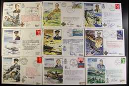 ROYAL AIR FORCE 1970-1979 Interesting, All Different Collection Of Special Illustrated Covers With Insets Of Famous Flye - Ohne Zuordnung