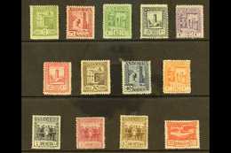 SPANISH 1929-37 Definitives, Perf.14, Complete Set Plus 20c Express Letter, Yvert 15A/27A, SG 14A/25A, E26, Very Fine Mi - Sonstige & Ohne Zuordnung