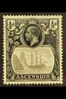 1924 ½d Grey Black And Black, Badge, Variety "Broken Mainmast", SG 10a, Very Fine And Fresh Mint. For More Images, Pleas - Ascensione