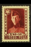 1931 2f45 + 55c Brown Lake "Prince Leopold", Cob 325, From The Philatelic Exhibition Miniature Sheet, Never Hinged Mint  - Other & Unclassified