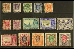 1946 New Colour KGVI Set, SG 51/63, Very Fine Used (15 Stamps) For More Images, Please Visit Http://www.sandafayre.com/i - Burma (...-1947)