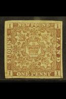 1861-64 1d Chocolate-brown Imperf, SG 16, Lightly Hinged Mint With 4 Good Neat Margins. For More Images, Please Visit Ht - Other & Unclassified