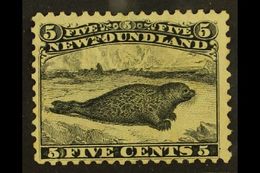 1868-73 5c Black MAJOR RE-ENTRY Position 13 (Unitrade 26, SG 38), Unused No Gum, Small Thin. This Is Probably The Most D - Altri & Non Classificati