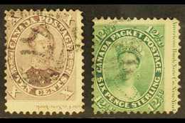 1859 10c And 12½c Imprint Examples, SG 35 & 39, Finely Used. (2) For More Images, Please Visit Http://www.sandafayre.com - Sonstige & Ohne Zuordnung