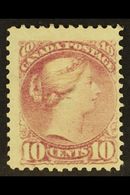 1876 10c Pale Lilac-magenta, Montreal Printing On Medium To Stout Wove Paper, SG 87, Mint With Part Original Gum, Tiny T - Other & Unclassified