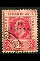 1907 ½d On 1d Carmine, SG 17, Very Fine Cds Used.  For More Images, Please Visit Http://www.sandafayre.com/itemdetails.a - Cayman Islands