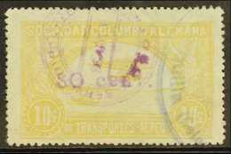 SCADTA 1921-22 30c On 10c Yellow Surcharge (Scott C37, SG 36, Michel 28), Fine Used, Expertly Repaired Yet Appears Perfe - Kolumbien