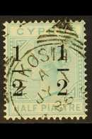 1886 8mm Spacing ½d On ½d Emerald Green "CC", SG 28, Neat Nikosia July 1 1886 Squared Circle.  For More Images, Please V - Sonstige & Ohne Zuordnung
