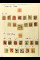 1866-1915 COLLECTION In Hingeless Mounts On Leaves, Inc 1866 3c Used (four Margins, Tiny Thin), 1873-1902 Vals To 10c (x - Dänisch-Westindien