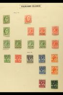 1904-1952 ATTRACTIVE FINE MINT COLLECTION On Leaves, Inc 1929-37 Set To 1s Inc 4d (x2), 1933 Centenary Set To 3d, 1935 J - Falklandinseln