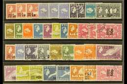 1971-78 EXTENSIVE SURCHARGED COLLECTION An All Different, Fine Used Collection Presented On A Stock Card That Includes T - Falkland Islands