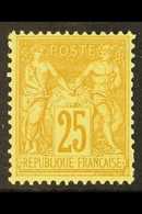 1877-90 25c Bistre On Yellow Peace & Commerce, SG 263 (Yvert 92), Fine Never Hinged Mint. Fresh & Lovely. For More Image - Other & Unclassified