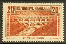 1929-31 20f Chaudron "Pont Du Gard" Type I, Yvert 262A, Very Fine Mint. For More Images, Please Visit Http://www.sandafa - Altri & Non Classificati