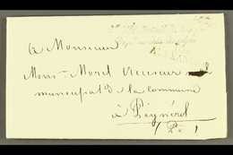 ALEXANDRIA 1813 Letter To Pignerol (N.W. Italy) From The Imperial Treasury Bearing Fine Straight Line "106 / ALEXANDRIE" - Sonstige & Ohne Zuordnung