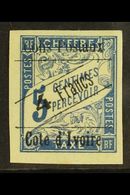 IVORY COAST PARCEL POST 1904 4f On 5c Bright Blue Overprint (Yvert 16, SG P35), Fine Mint, Four Large Margins, Very Fres - Sonstige & Ohne Zuordnung