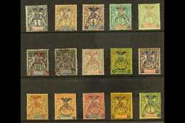 NEW CALEDONIA 1903 50th Anniversary Complete Overprint Set, Yvert 67/80, Fine Mint. (15 Stamps) For More Images, Please  - Sonstige & Ohne Zuordnung