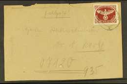 FELDPOST 1942/3 Brown Rouletted Sovereign Eagle, Mi 2B,  Tied By August 1944 Cds To Parcel Panel Showing Complete Addres - Other & Unclassified