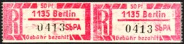 1967 REGISTERED LETTER STAMPS (EINSCHREIBEMARKEN) 1967 50pf On Thin Translucent "Pergamin" Paper, Perf 12½, With 1135 Be - Sonstige & Ohne Zuordnung