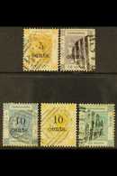 1880 Surcharges Complete Set, SG 23/27, Good To Fine Used. (5 Stamps) For More Images, Please Visit Http://www.sandafayr - Other & Unclassified