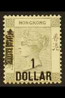 1898 $1 On 96c Grey-black, With Chinese Characters Handstamp, SG 52a, Fine Mint. For More Images, Please Visit Http://ww - Sonstige & Ohne Zuordnung