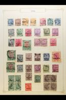 1854-1949 OLD TIME USED COLLECTION/ACCUMULATION On Various Leaves, A Few Mint Stamps Also Seen, Inc (all Used) 1854-55 ½ - Other & Unclassified