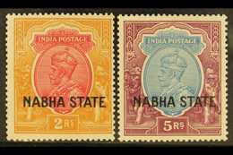 NABHA 1927-36 2r Carmine & Orange, 5r Ultramarine & Purple, SG 71/2, Mint, 5r Gum Creases (2). For More Images, Please V - Sonstige & Ohne Zuordnung