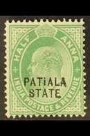 PATIALA 1912 ½a Green, "PATiALA" (broken "I") Ovpt Variety, SG 46, Very Fine Mint. For More Images, Please Visit Http:// - Altri & Non Classificati