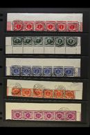 1940-69 POSTAGE DUE 1d, 2d, 3d, 8d And 10d, Each In An Attractive Upper Or Lower (2d) Sheet Marginal Horizontal Strip Of - Other & Unclassified