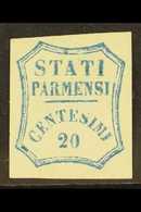 PARMA 1859 20c Blue, Provisional Govt, Sass 15, Very Fine Mint No Gum. For More Images, Please Visit Http://www.sandafay - Ohne Zuordnung