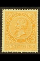 POSTAL RECOGNITION STAMP 1874 10c Orange-ochre, Sassone 1, Fine And Fresh Mint. Cat €200 (£150) For More Images, Please  - Ohne Zuordnung