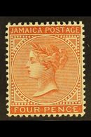 1905-11 4d Red-brown QV, SG 48, Very Fine Mint, Fresh. For More Images, Please Visit Http://www.sandafayre.com/itemdetai - Giamaica (...-1961)